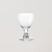 Spring Leaves Cut Design White Wine Glass