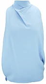 Alaia Folded Stretch Cady Top in Baby Blue