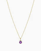 14K Gold Birthstone Necklace