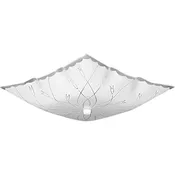 12" Decorative Square Glass Two-Light Close-to-Ceiling