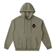 Drop-Shoulder Zip Up Hoodie