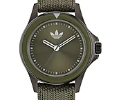 Adidas Men's Expression One AOFH23017 Green Dial Fabric Strap Watch 44mm NEW