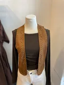 Beaded Camel Vest