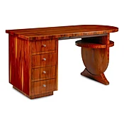 An Art Deco Style Palisander Pedestal Desk