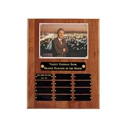 10-1/2″ wide x 13″ tall – American Walnut Photo Perpetual Plaque