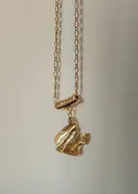 Golden Terra Pendant Necklace — Falcon Feather