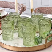 13 oz. Vintage Textured Drinking Glasses (6 pcs)
