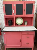 Antique Rose Hoosier Cabinet