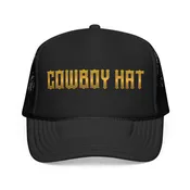 Cowboy Hat Trucker Hat — Retro Western Foam Cap