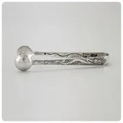 Chinese Export Solid Silver Sugar Tong, Circa 1900