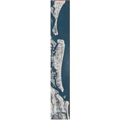 Amelia Island, Florida Topographical Map Wall Art | Wall Art Print on Real Wood