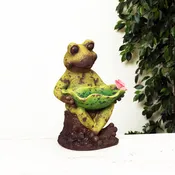 Resin Frog Bird Feeder