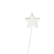 1-1/8" Stars on Wire - Medium - White