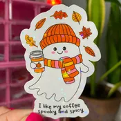I Like My Coffee Spooky Sticker