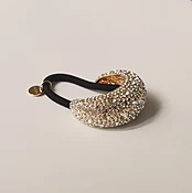 Party Pony! Crescent Pave Cuff Ponytail Hair Tie | Gold