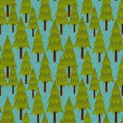 Camping Gnomes by Studio E Fabrics TREES/BLUE, GREEN