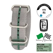 Bertucci Retro Racing Silverstone with British Racing Green Pro-Stripe Nylon Strap 22mm Ref. 98