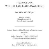 Make Your Own Winter Table Arrangement