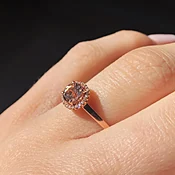10K Rose Gold Bahamanian Isles Morganite Diamond Ring