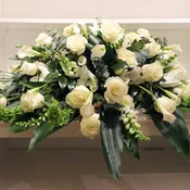 White Casket Cover
