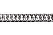 11.8mm x 7.8mm Double Link Curb Chain - Made of Stainless Steel - Sold by the foot - Ch-119SS
