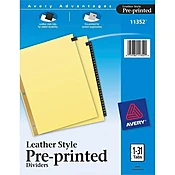1-31 Tab Leather Style Dividers