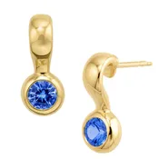 Blue Sapphire and Gold Earrings