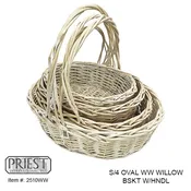 2510 (4 WHITE WASH WILLOW BASKETS 11″ 13″ 15″ AND 14″ RND)