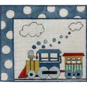 AP3844 BOYS TRAIN TOOTH FAIRY PILLOW by Alice Peterson