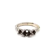 0.05 Carat Round Brilliant I SI2 Diamond 14 Karat White Gold Semi Mount Ring