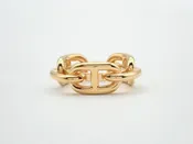 Hermès Chaîne d'Ancre Scarf Ring, Gold Toned