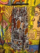 African Wrap Skirt brown and white