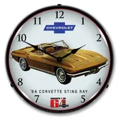 1964 Corvette Sting Ray LED Backlit Clock