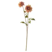 24" Yellow w/Purple Dahlia Blossom Stem