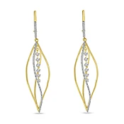 Dashing Diamond 3D Diamond Swirl Earrings
