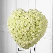 White Rose Standing Heart Shown At 549.99