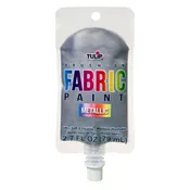 Tulip Brush-On Fabric Paint Silver Metallic 2.7 fl. oz.