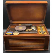 1949 Silvertone 8086B Wire Recorder AM Tube Radio Phono Untested w/ Wire