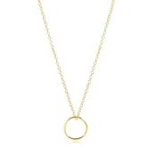 16" Necklace Gold - Halo Gold Charm