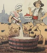 Antique French La Normandine Pig Fattening Feed Supplement Box NOS Farmhouse Decor 🐖