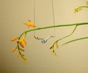 Enchanted Feather Necklace - 14K Yellow Gold with Australian Opal and Mexican Fire Opal — Katie's Jewels