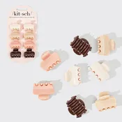 8pc Mini Cloud Claw Clips Rosewood