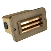 3 Louver Brass Step Light | Antique Bronze & Gun Metal | 12V SC Bayonet