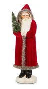 17.25" Vintage Velvet Santa (2-Colors)