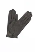 1002 Classic Kid Leather Gloves Silk Lined Black