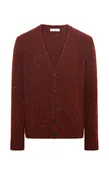 Ailis Knit Cardigan in Burnt Sienna Multi Speckled Aran Cashmere