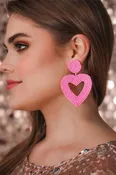 Always My Valentine Beaded Heart Earrings