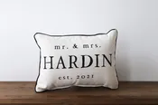 Mr. & Mrs.  - Personalized Pillow