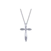 0.02 CTW Cross Pendant Necklace