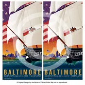 Baltimore 1812 Cornhole Boards Vinyl Skin Wraps, 24x48"